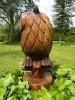 Wooden Owl Carving - Hand-made Owl on Perch - 18cm/7''