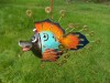 Hanging Metal Fish Ornament Tea light/Candle Holder - Tropical Fish Black Face