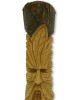 Wooden Green Man Carving- Hand Carved Half Tree Log - Old Man of The Woods 100cm