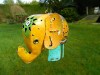 Metal Hanging Animal Tealight Holder  - Yellow Elephant