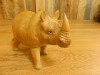 Wooden Rhinoceros Rhino Carving - Hand Carved Rhino Carving - 15cm