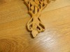 Wooden Cross Carving Wall Art Tile - Leaf Cross 30cm