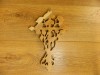 Wooden Cross Carving Wall Art Tile - Leaf Cross 30cm