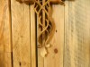 Wooden Cross Carving Wall Art Tile - Vine Cross 30cm