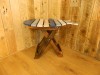 Wooden Folding Table Shabby Chic Furniture - Collapsible Table Fish - Blue