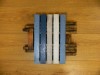 Wooden Folding Table Shabby Chic Furniture - Collapsible Rectangle table - Blue