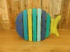 Wooden Folding Table Shabby Chic Furniture - Collapsible Table Fish - Green