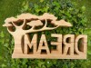 Wooden Word Art Carving - DREAM