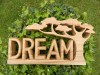 Wooden Word Art Carving - DREAM