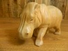 Wooden Hippo Carving 20cm