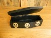 Wooden Pirate Trinket Box Coffin Shaped