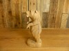 Wooden Bear Carving - Standing Grizzly Bear with Fish