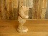 Wooden Bear Carving - Standing Grizzly Bear with Fish