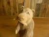 Wooden Bear Carving - Standing Grizzly Bear with Fish