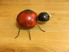 Metal Ladybird Wall Art Garden Ornament Small Ladybug - 16cm