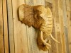 Wooden Elephant Carving - Wall Elephant head 10''