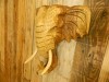 Wooden Elephant Carving - Wall Elephant head 10''