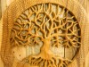 Wooden Tree Of Life Plaque - World Serpent Around Tree Of Life