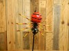 Hand Made Metal Spider & Bat On Stick