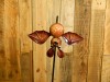 Hand Made Metal Spider & Bat On Stick