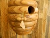 Wooden Bird House Nest Box - Round Bee Hive