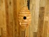 Wooden Bird House Nest Box - Round Bee Hive