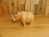 Wooden Rhinoceros Rhino Carving - Hand Carved Rhino Carving - 25cm