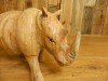 Wooden Rhinoceros Rhino Carving - Hand Carved Rhino Carving - 25cm