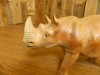 Wooden Rhinoceros Rhino Carving - Hand Carved Rhino Carving - 20cm