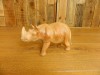 Wooden Rhinoceros Rhino Carving - Hand Carved Rhino Carving - 20cm