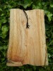 Wooden Owl Carving - Hand Carved Half Tree Log - Mother And Baby Owl Design