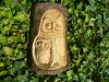 Wooden Owl Carving - Hand Carved Half Tree Log - Mother And Baby Owl Design