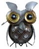 Metal Owl Garden Ornament Hanging Tea light Candle Holder - Brown Owl