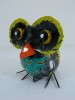 Metal Owl Garden Ornament Hanging Tea light Candle Holder - Owl Big Eyes