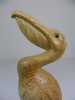 Wooden Pelican Carving - Hand Carved Head Up Pelican 30cm