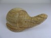 Hand Carved Wooden Turtle Coming Out Of Egg