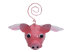 Metal Hanging Animal Tealight Holder - Flying Pig