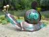 Metal Snail Tea Light Holder Garden Lantern Ornament - Snail