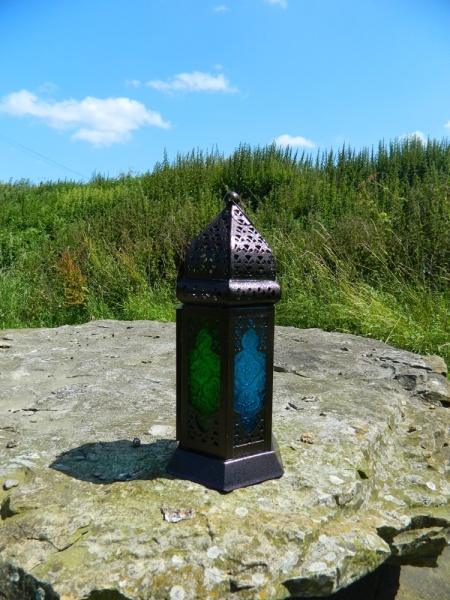 Moroccan Lanterns - Large Standing Green/Blue