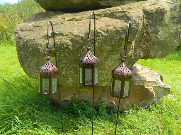 Moroccan Lanterns - Set Of Three Hanging Lanterns