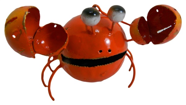 Metal Crab Garden Ornament Hanging Tea light Candle Holder - Crab